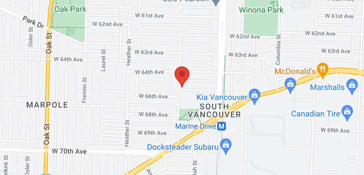 map of 595 W 65TH AVENUE